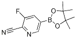 Molecular Structure of 1356066-65-3 (3-Fluoro-5-(4,4,5,5-tetramethyl-1,3,2-dioxaborolan-2-yl)picolinonitrile)
